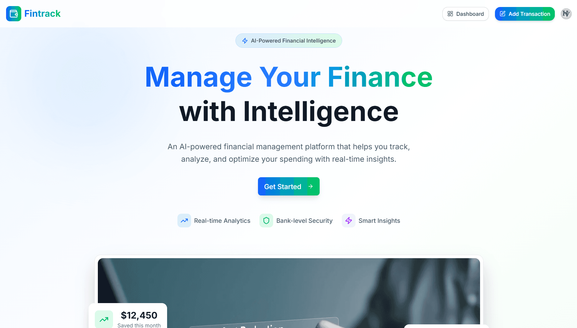 FinTrack (AI Personal Finance App)